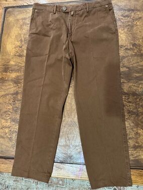 Kiton Napoli Brown Pants Men’s Size 36 Italian Luxury Chinos Made in Italy